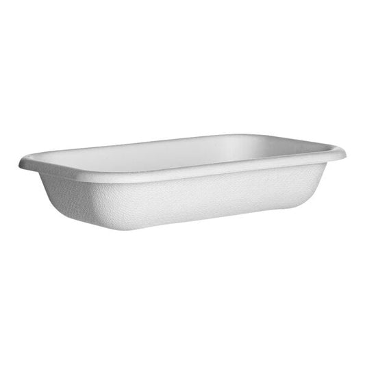 Eco-Products Vanguard WorldView Renewable & Compostable Lined Molded Fiber Take-Out Containers – 16oz Rectangle (QTY:400)