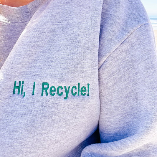 Retold "Hi, I Recycle!" Crew Neck