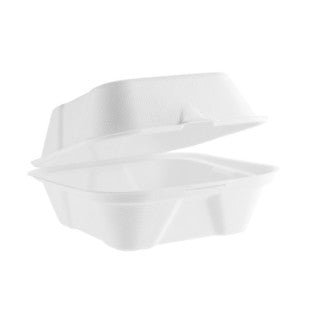 6in bagasse burger box (QTY:500)