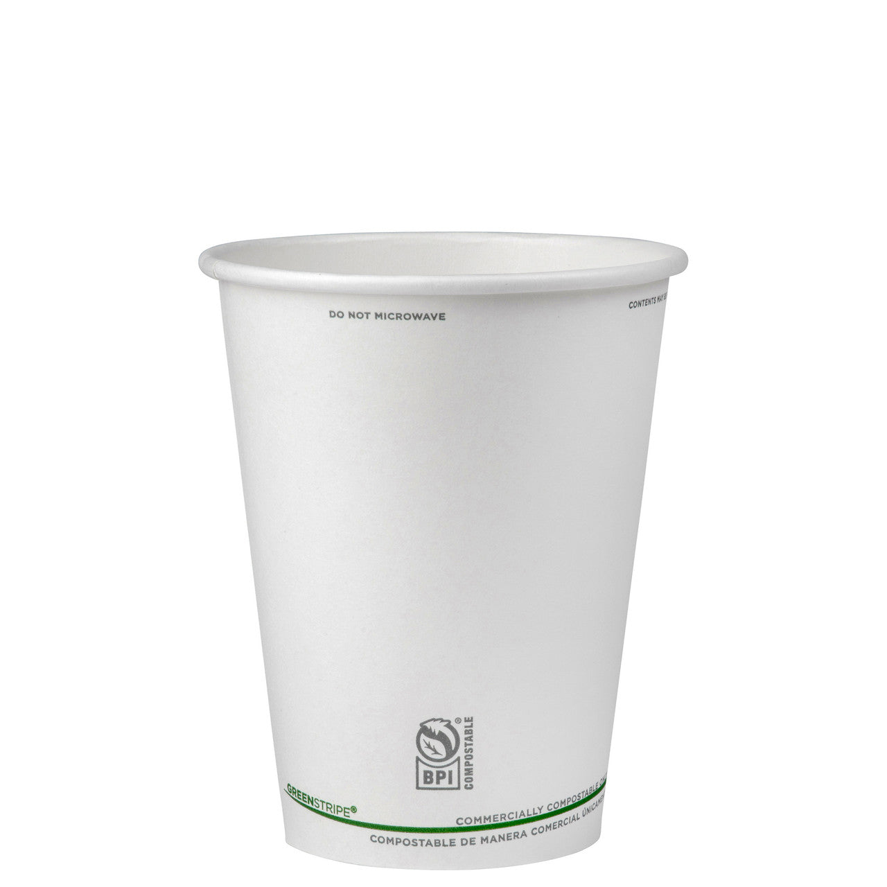 GreenStripe Renewable & Compostable Hot Cups - 12oz (QTY:1000)