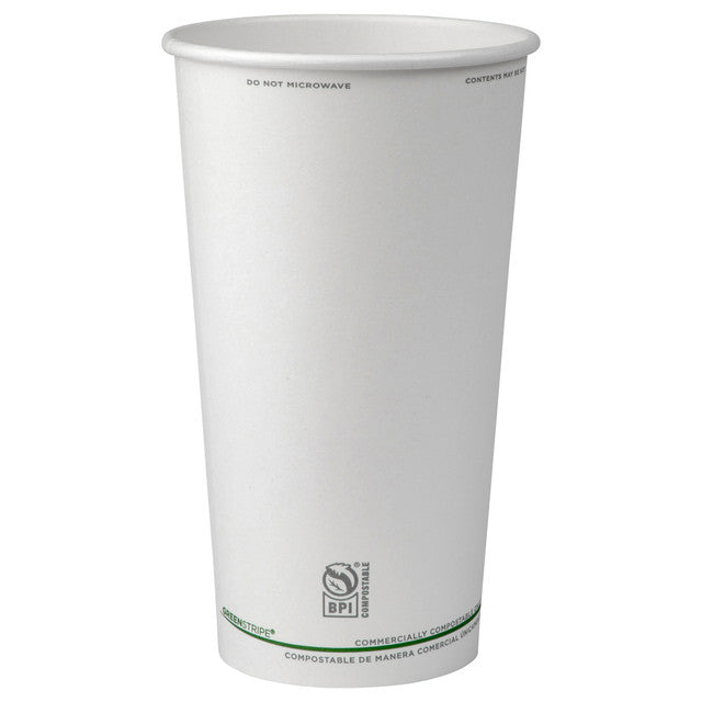 GreenStripe Renewable & Compostable Hot Cups - 20oz (QTY:1000)