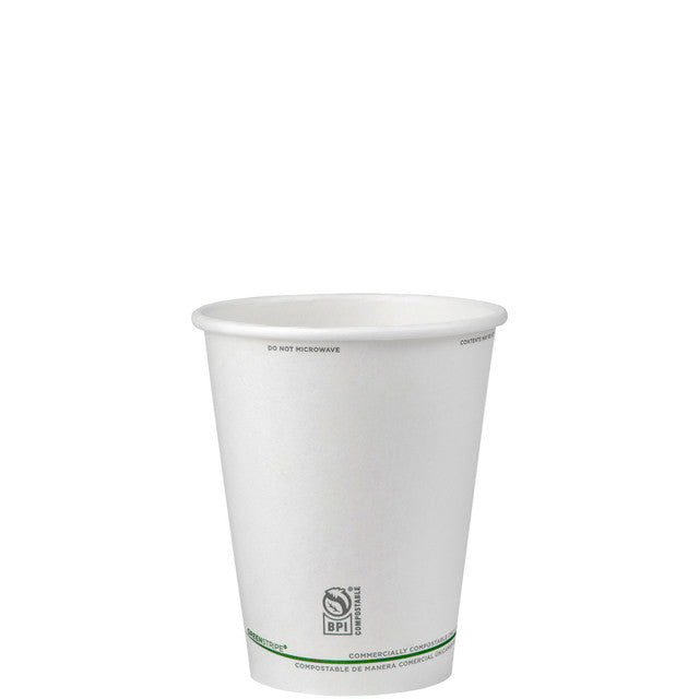 GreenStripe Renewable & Compostable Hot Cups - 8oz (QTY:1000)