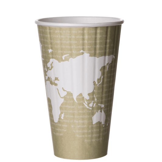 World Art Renewable & Compostable Insulated Hot Cups - 16oz (QTY:600)