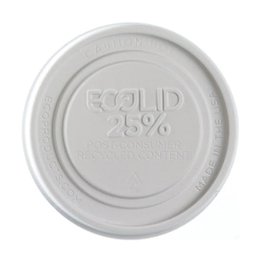 BlueStripe 25% Recycled Content Lids, Fits 8oz Food Containers (QTY:1000)