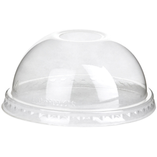 GreenStripe Renewable & Compostable Cold Cup Dome Lids - No Hole, Fits 9-24oz Cold Cups (QTY:1000)