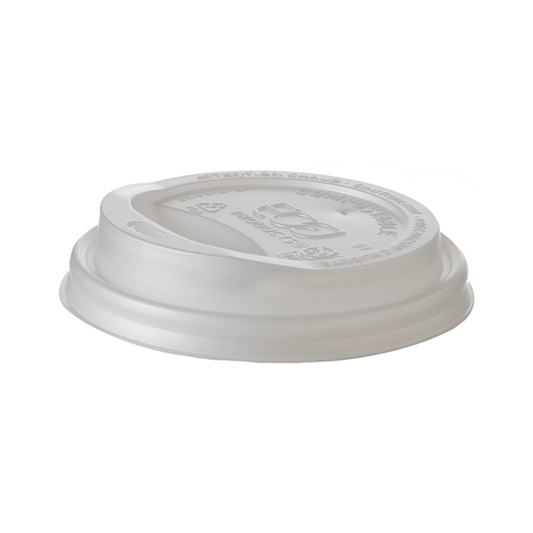 EcoLid Renewable & Compostable Hot Cup Lids, Fits 8oz Hot Cups (QTY:800)