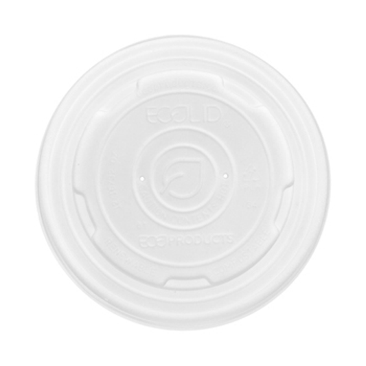 EcoLid Renewable & Compostable Food Container Lids, Fits 12-32oz Paper Food Containers (QTY:500)