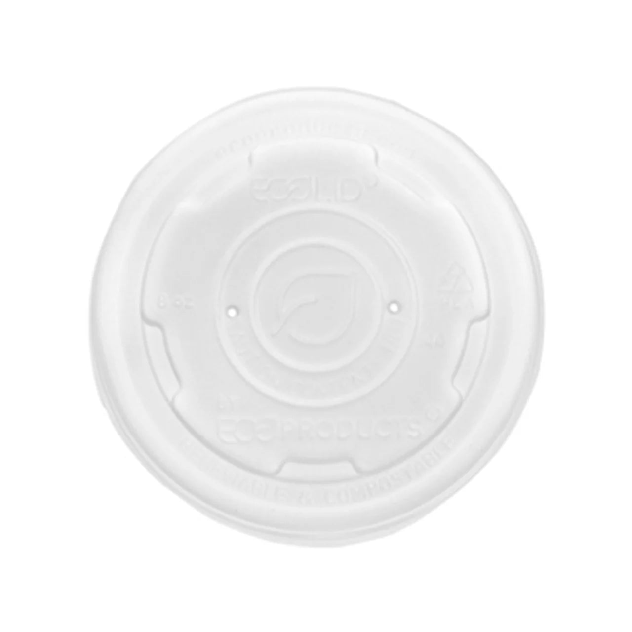EcoLid Renewable & Compostable Food Container Lids, Fits 8 & 10oz Paper Food Containers (QTY:1000)