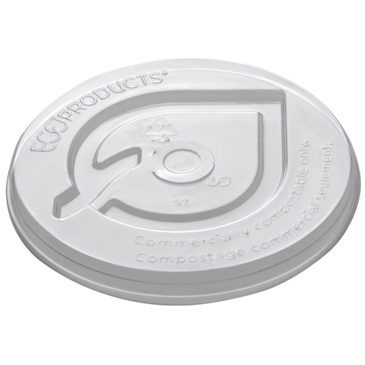 GreenStripe Renewable & Compostable Cold Cup Flat Lids, Fit 12-22oz Paper Cold Cups (QTY:1000)