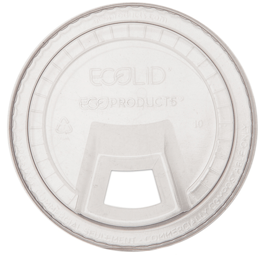 GreenStripe Renewable and Compostable Sip Lid Fits 9-24 oz. PLA Cold Cups (QTY:1000)