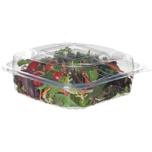 GreenStripe Renewable & Compostable Clear Clamshells - 8in x 8in x 3in (QTY:160)