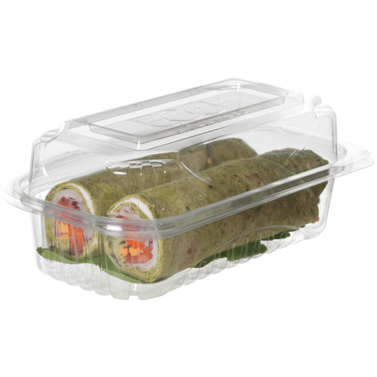 GreenStripe Renewable & Compostable Clear Clamshells - 9in x 6in x 3in (QTY:240)