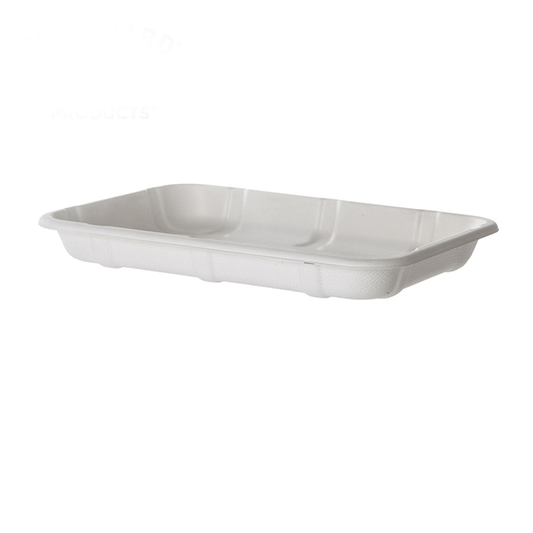 GreenStripe Vanguard Renewable & Compostable Lined Molded Fiber Meat & Produce Trays, 8.5 x 6 x 1.0in, 2D (QTY:400)