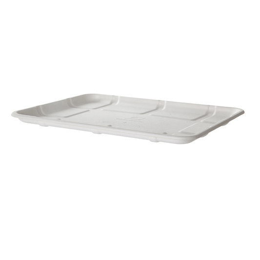 GreenStripe Vanguard Renewable & Compostable Lined Molded Fiber Meat & Produce Trays, 10.52 x 8.5 x 0.56in, 8S (QTY:300)