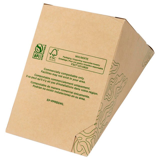 GreenStripe Renewable & Compostable Large Windowed Sandwich Wedge, FSC Mix Credit SA-COC-013255 (QTY:500)