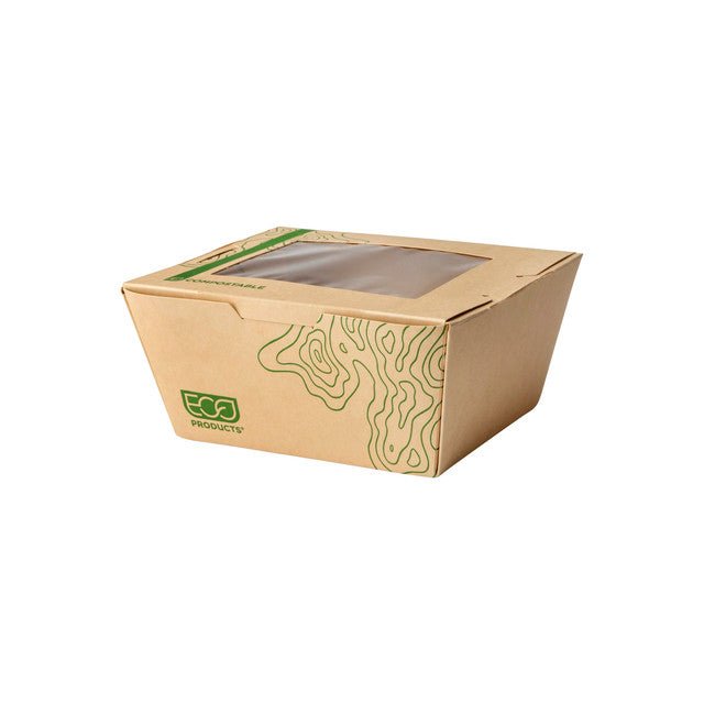 GreenStripe Renewable & Compostable 26oz Windowed Food Box #1, FSC Mix Credit SA-COC-013255 (QTY:200)
