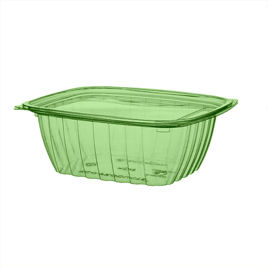 GreenStripe Renewable & Compostable Rectangular Deli Containers - 32 oz. Green (QTY:200)