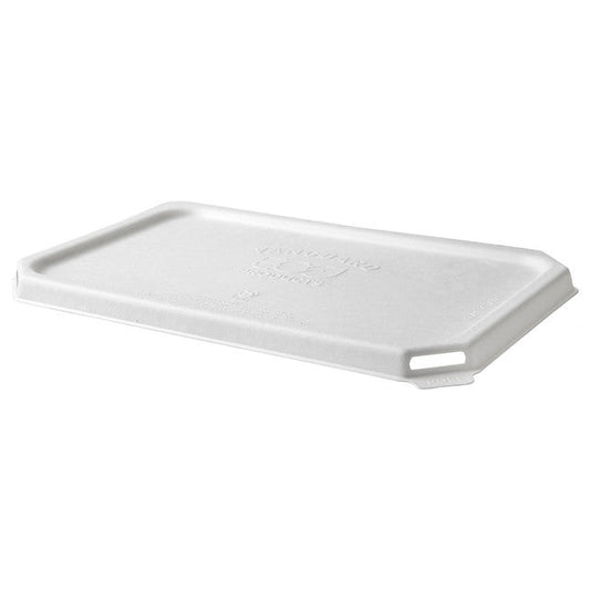 GreenStripe Vanguard WorldView Renewable & Compostable Flat Rectangle Molded Fiber Lid, Fits SCRC107 Molded Fiber Container (QTY:200)