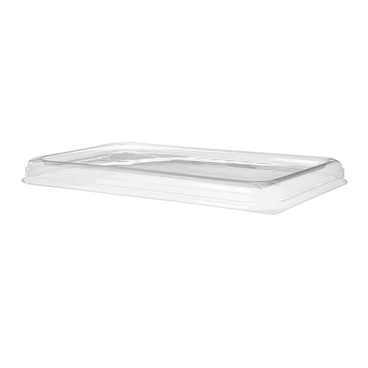 WorldView 100% Recycled Content Lids, Low Profile Vented, Fits 10 x 7in Sugarcane Base (QTY:200)