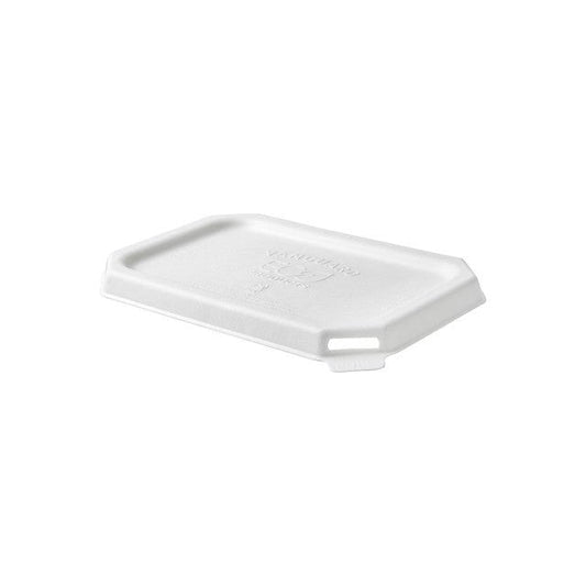 GreenStripe Vanguard WorldView Renewable & Compostable Flat Rectangle Molded Fiber Lid, Fits SCRC16 Molded Fiber Container (QTY:400)