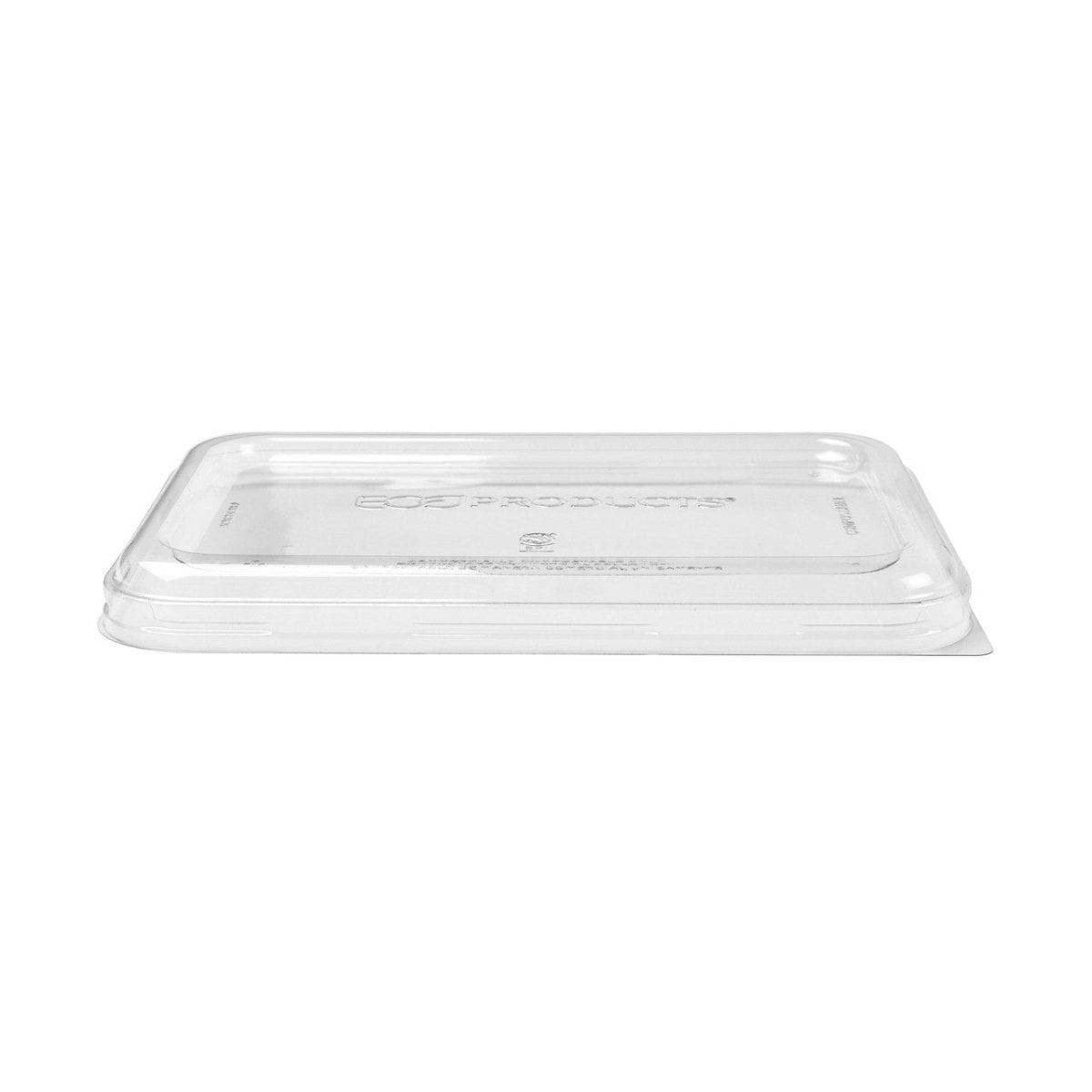 GreenStripe WorldView Renewable & Compostable Lid, Low Profile Vented, Fits 24 - 32oz Rectangle Molded Fiber Take-Out Containers (QTY:400)