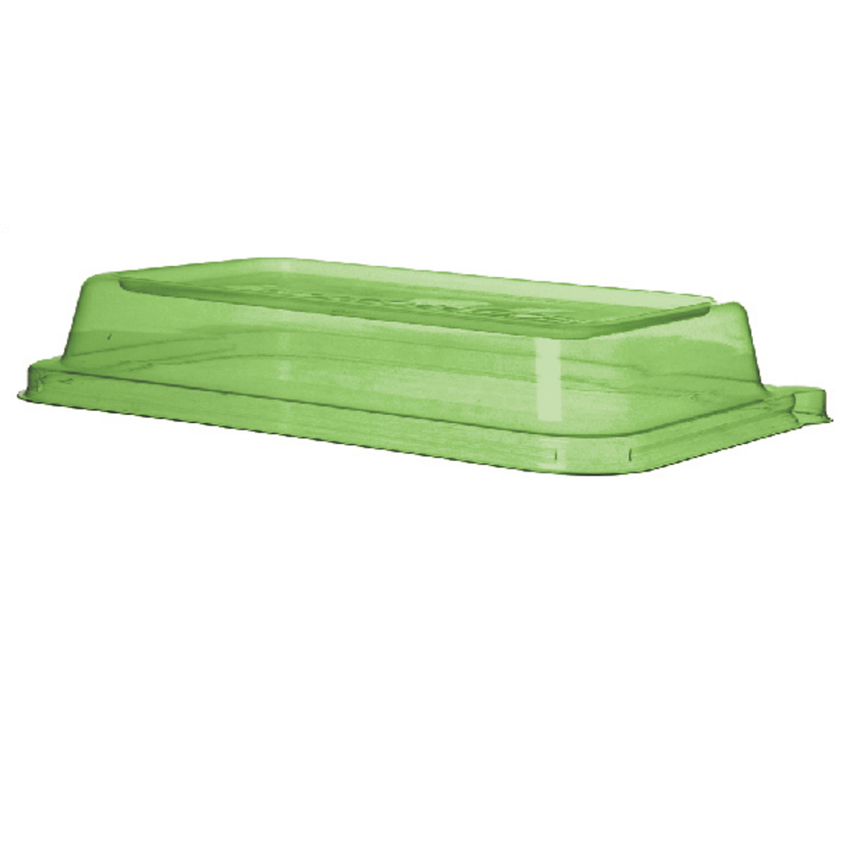 WorldView Renewable & Compostable Lid, Fits 24 - 32oz. Rectangle Sugarcane Take-Out Containers Green (QTY:200)