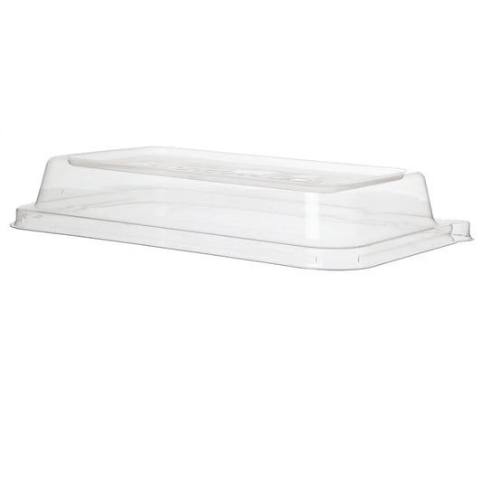 WorldView Renewable & Compostable Lid, Fits 24 - 32oz Rectangle Sugarcane Take-Out Containers (QTY:200)