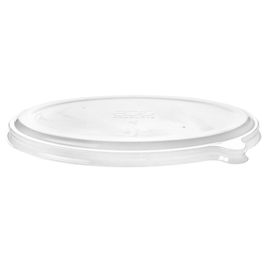 WorldView Renewable & Compostable Lid, Low Profile Vented, Fits 24 and 32oz Oval Molded Fiber Take-Out Containers (QTY:300)