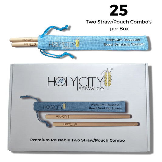 7.9" Jumbo Reed Straw/Pouch Combo | Inner Pack | 25ct.