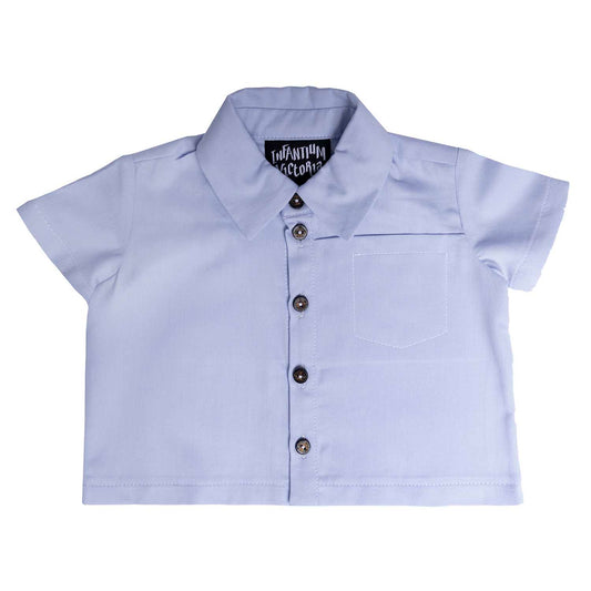 Blue Sateen Baby Shirt-0