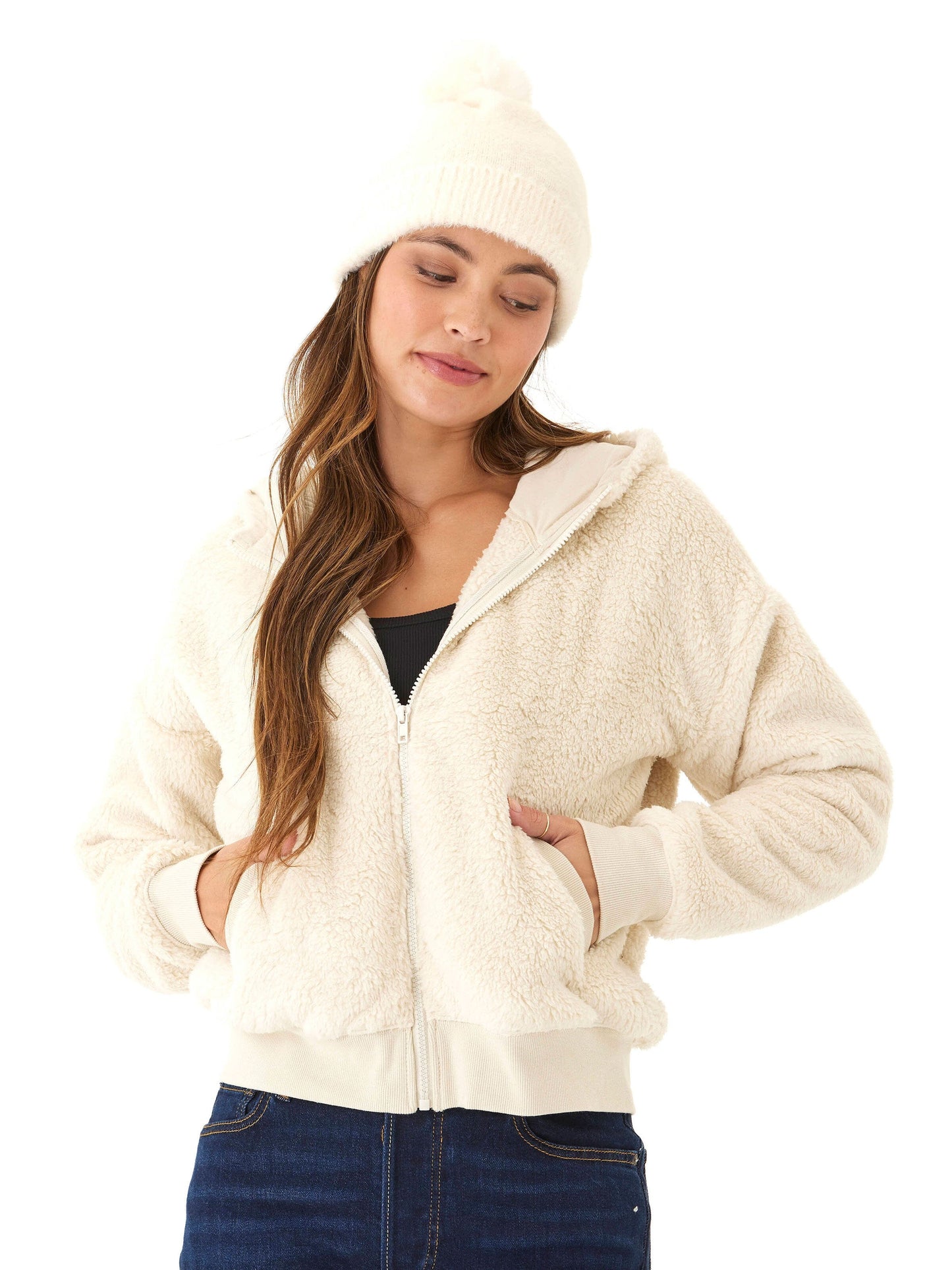 Fuzzy Knit Beanie