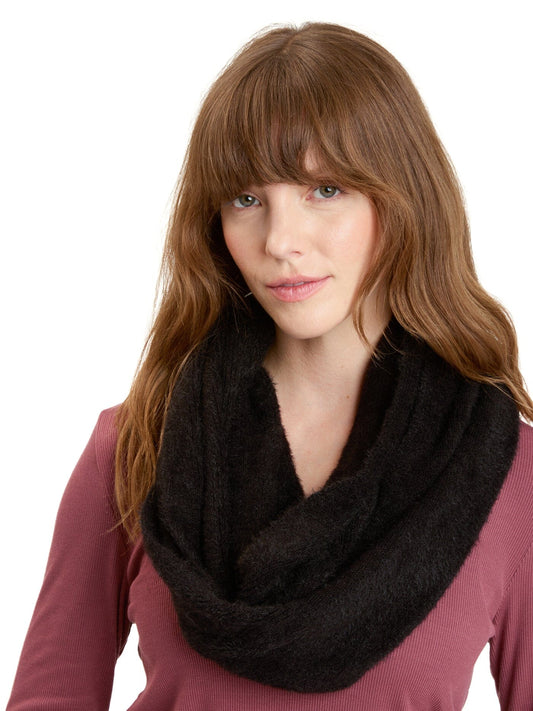Fuzzy Knit Infinity Scarf