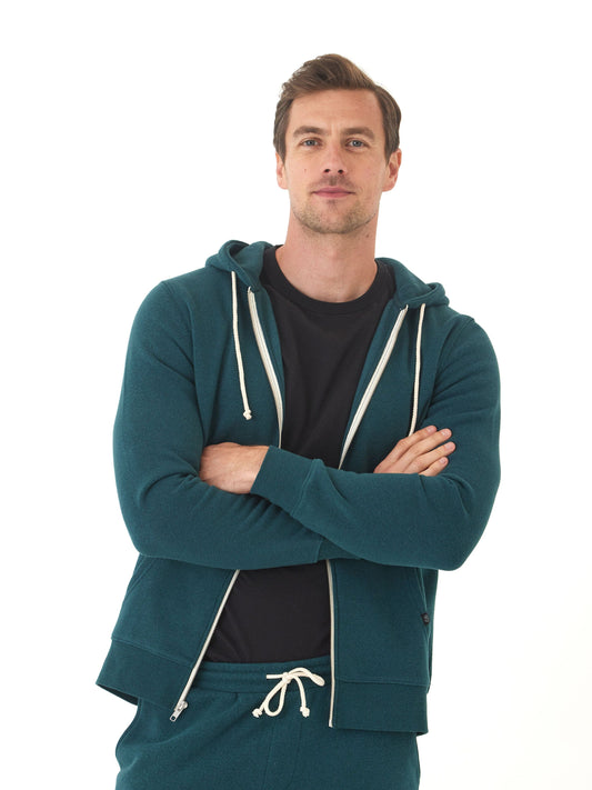 Triblend Zip Fleece Hoodie