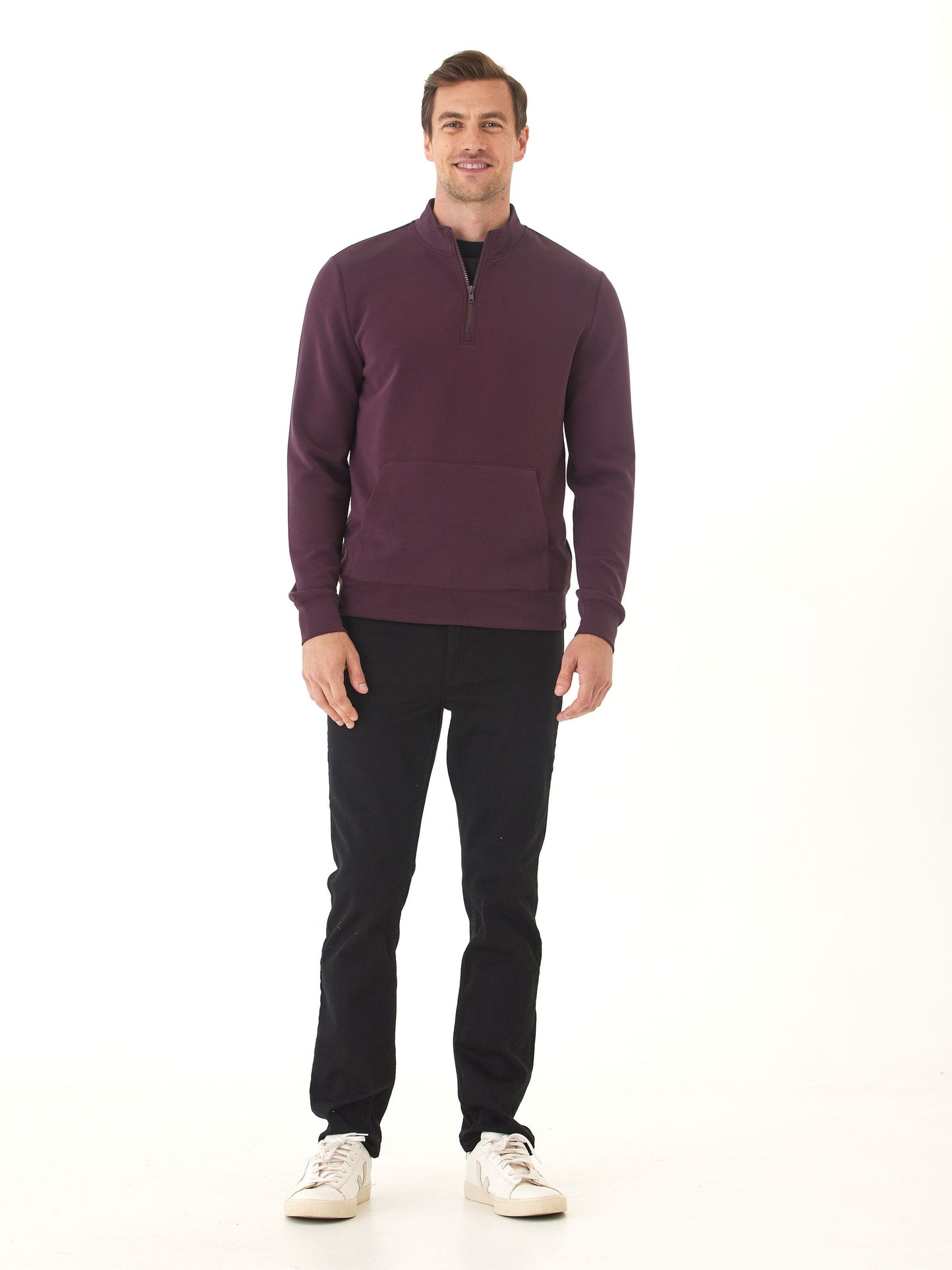 Trevor Peached Modal Half Zip