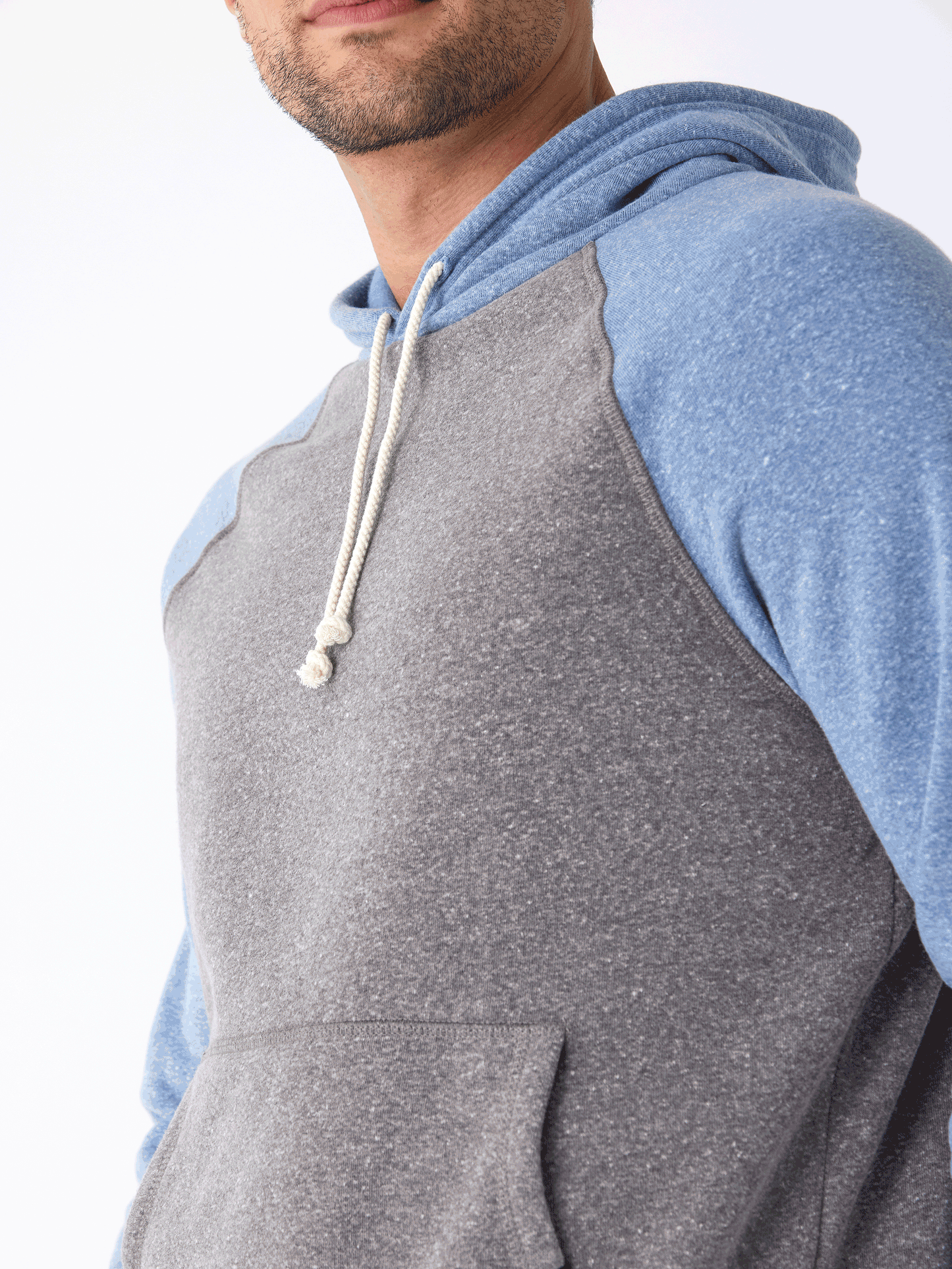 Triblend Fleece Colorblock Raglan Hoodie