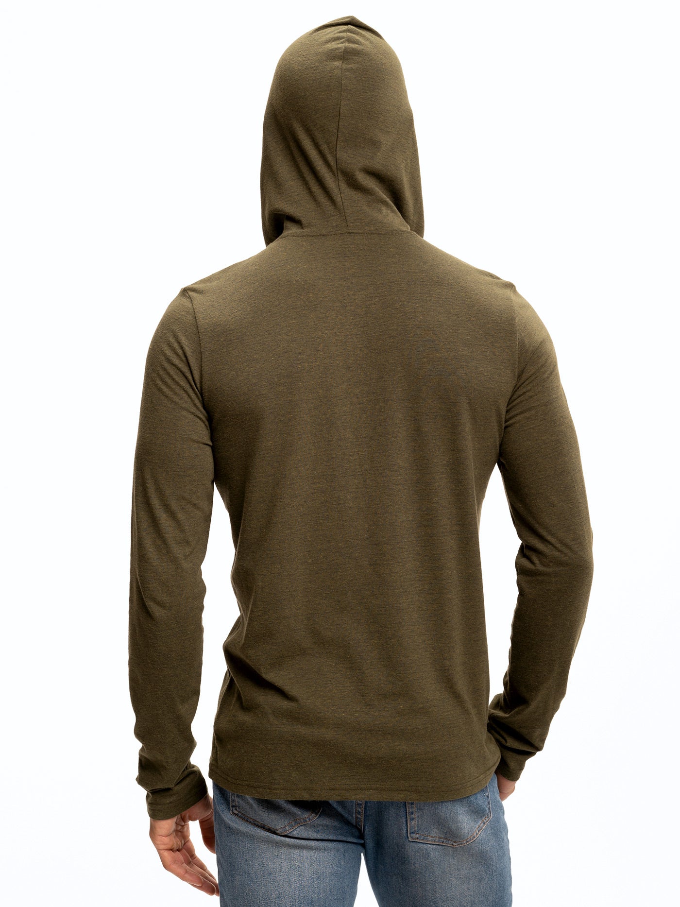 Baseline Long Sleeve Triblend Henley Hoodie