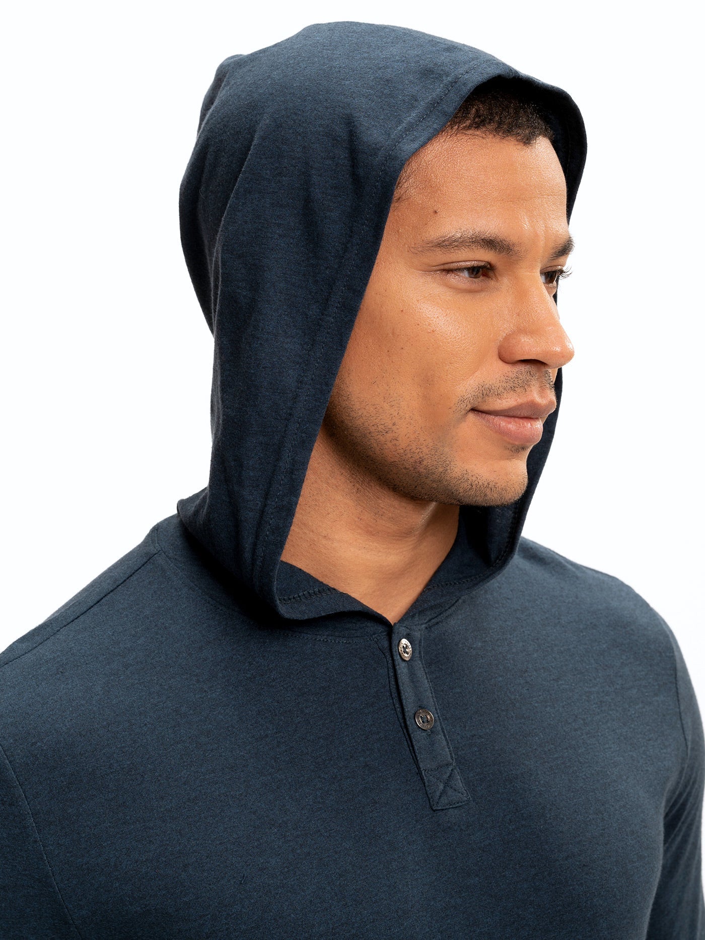 Baseline Long Sleeve Triblend Henley Hoodie