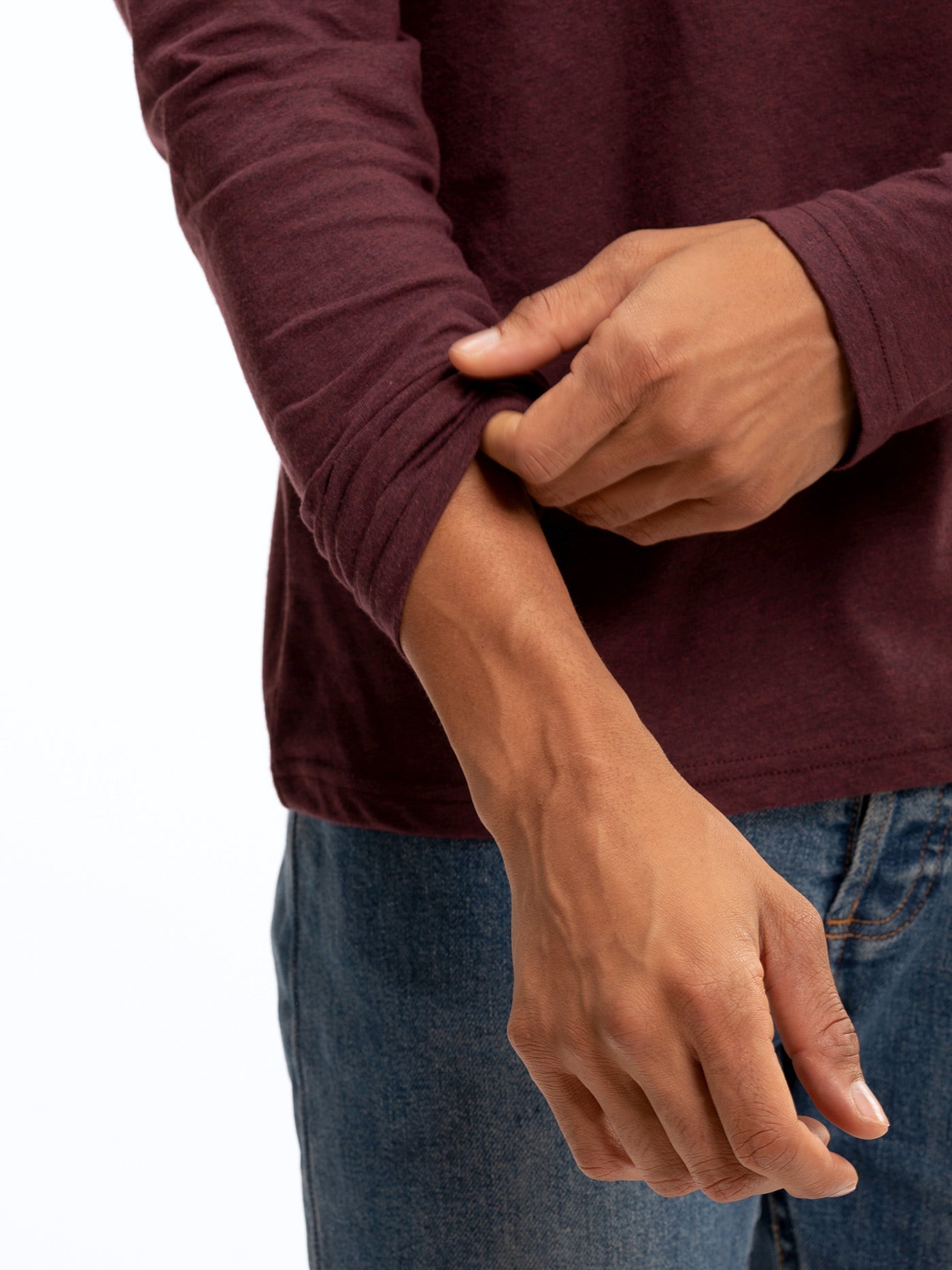 Baseline Long Sleeve Triblend Henley Hoodie