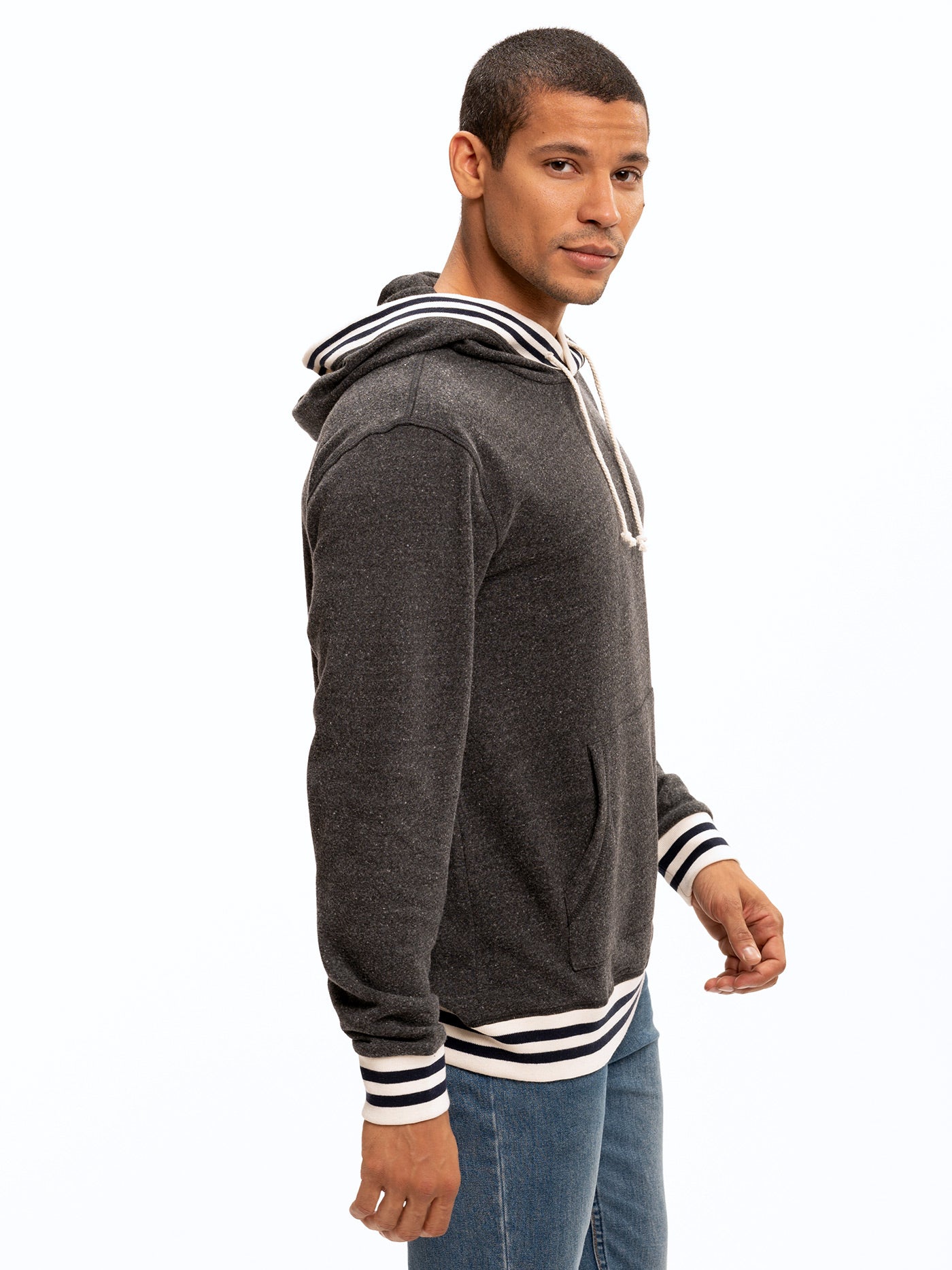 Tyson Contrast Rib Pullover Hoodie