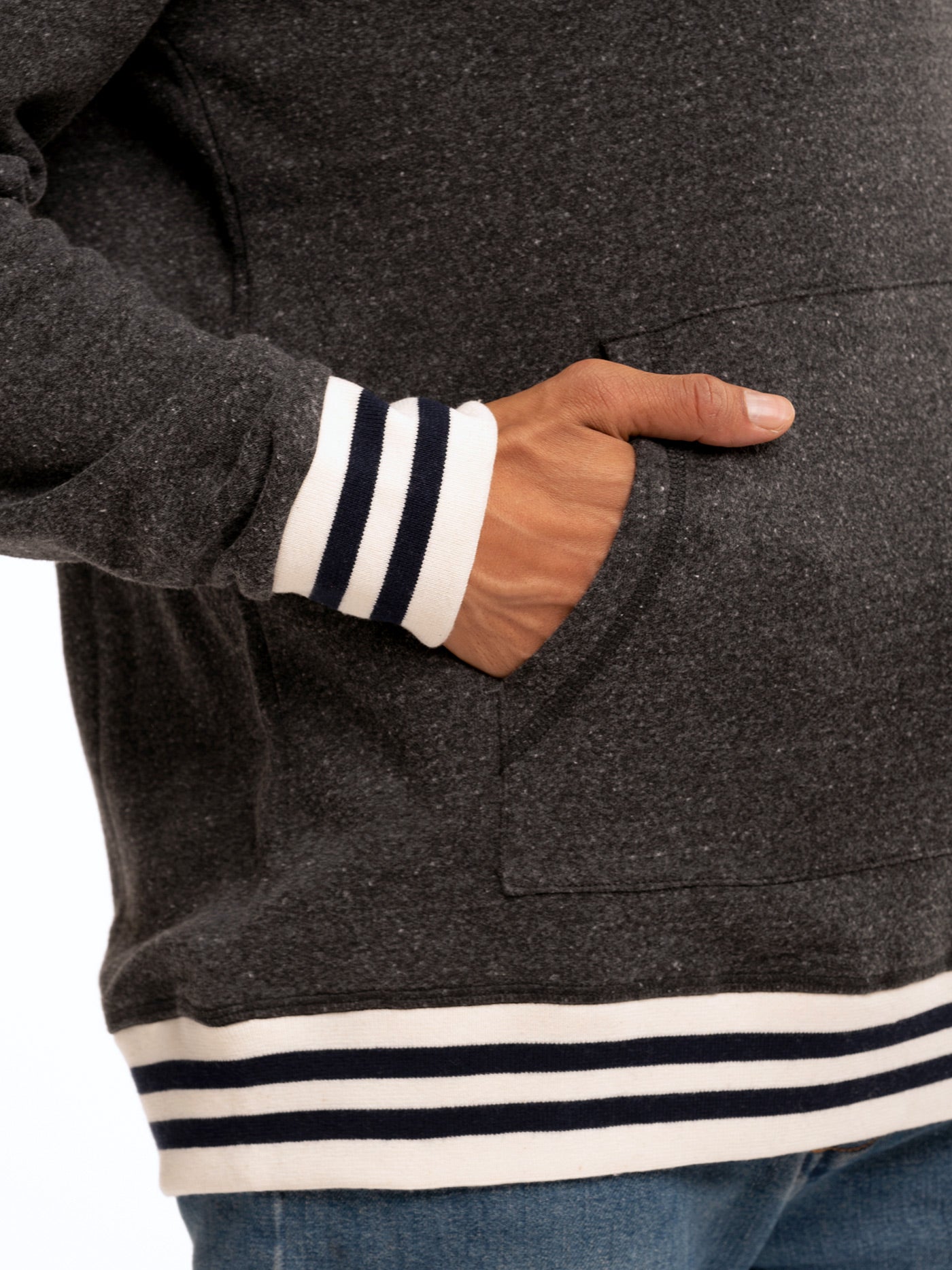 Tyson Contrast Rib Pullover Hoodie