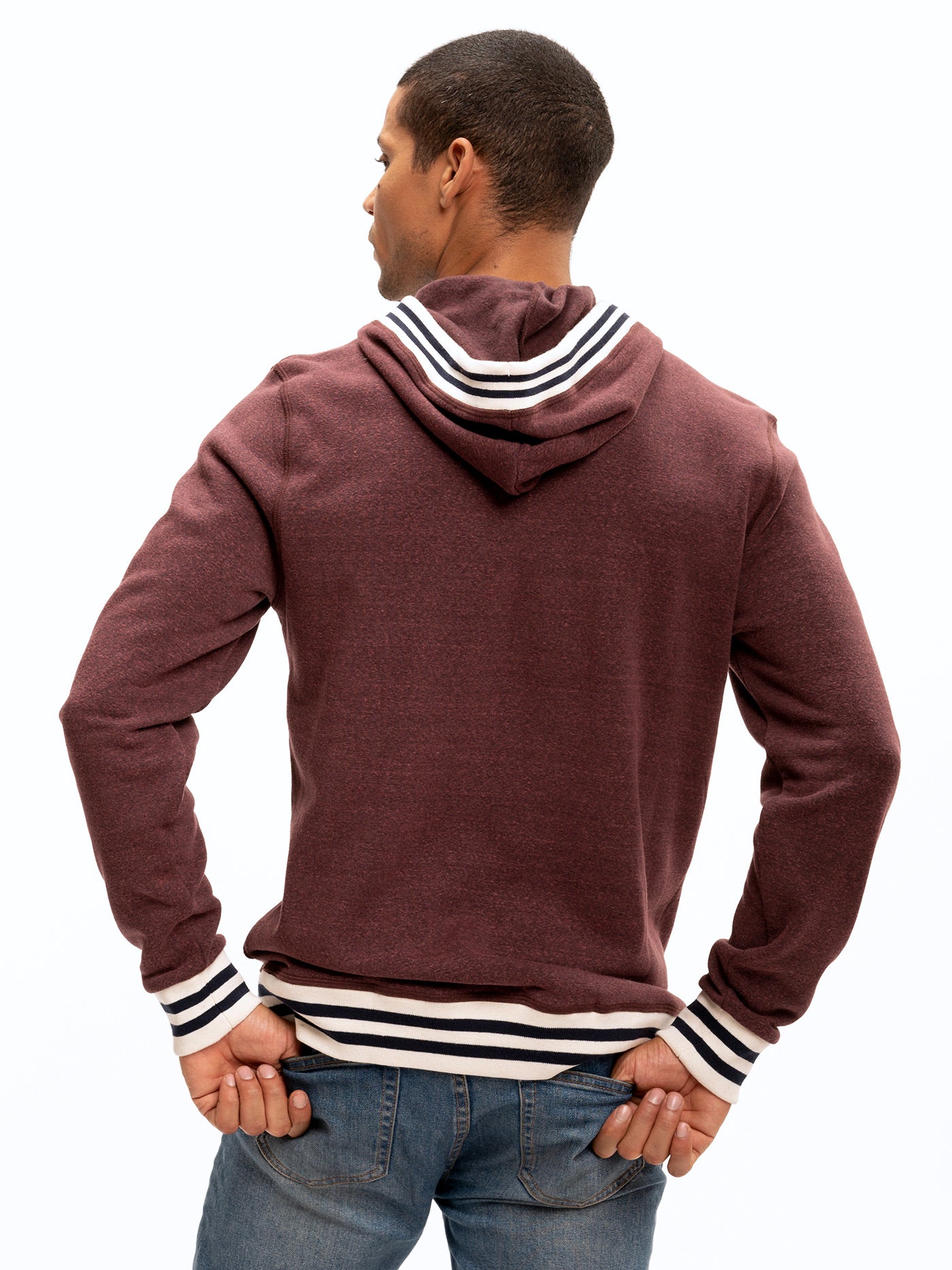 Tyson Contrast Rib Pullover Hoodie