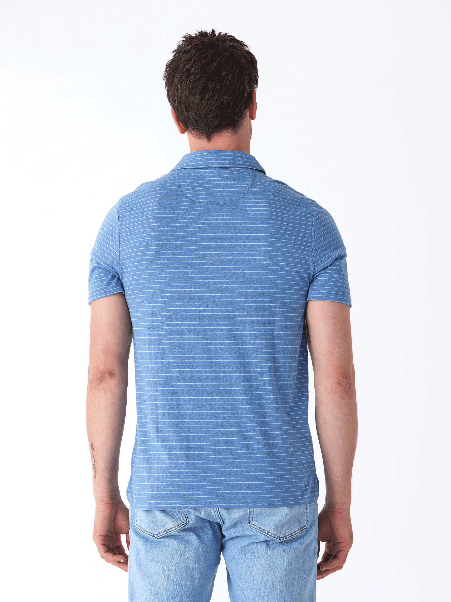 Stripe Triblend Jersey Polo
