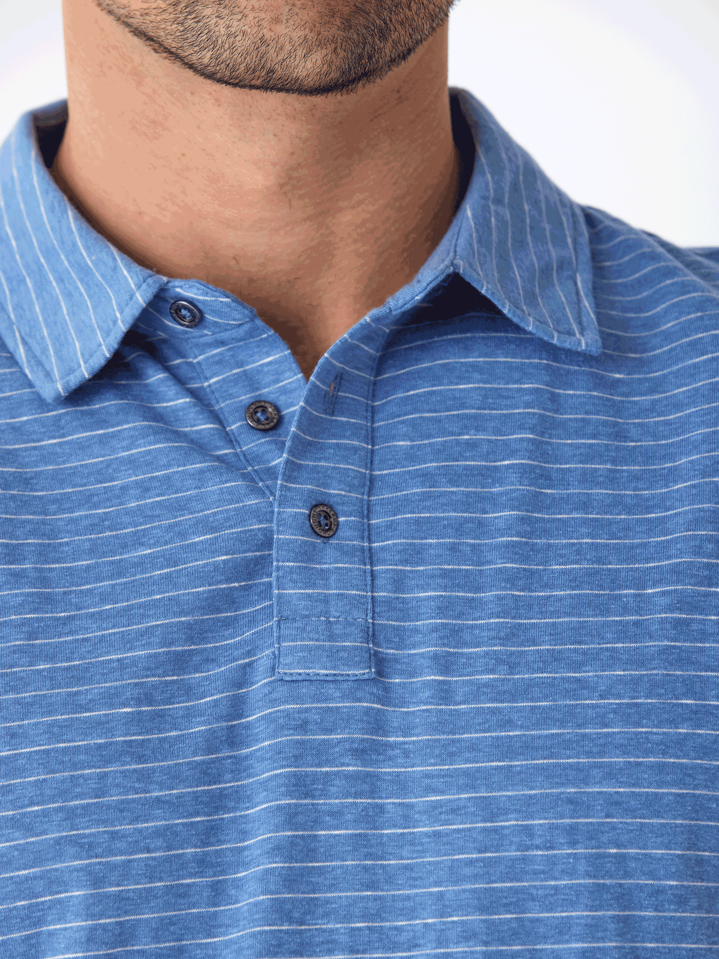 Stripe Triblend Jersey Polo