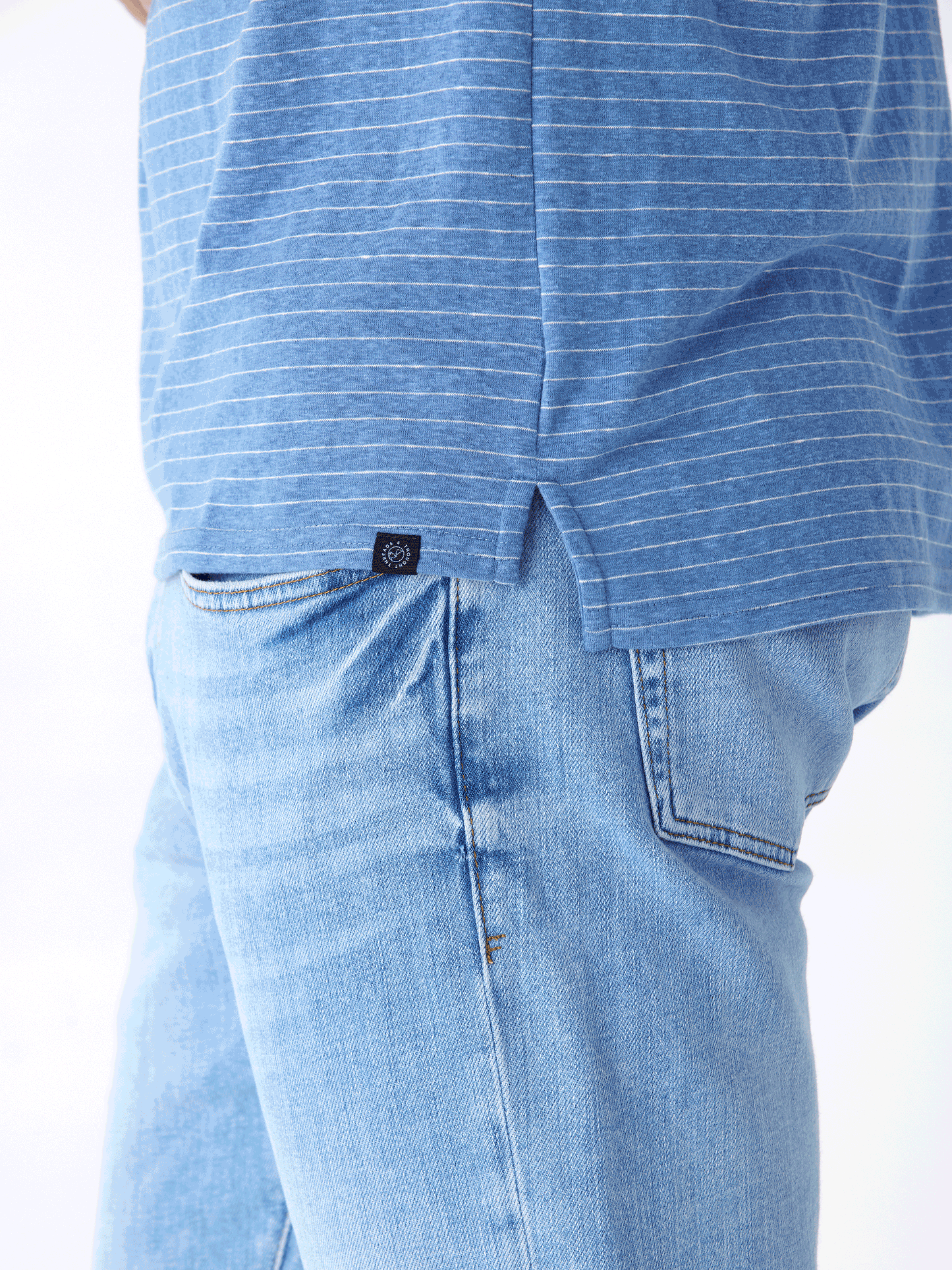 Stripe Triblend Jersey Polo