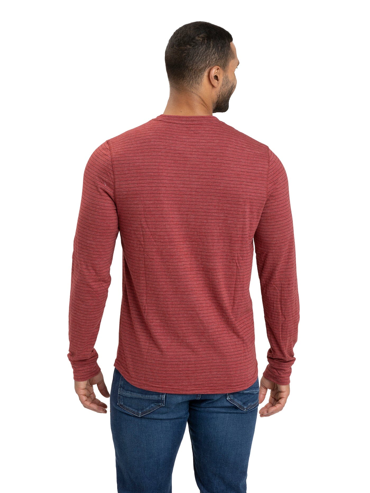 Stripe Triblend Long Sleeve Henley