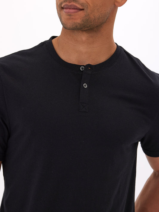 Baseline Short Sleeve Triblend Henley
