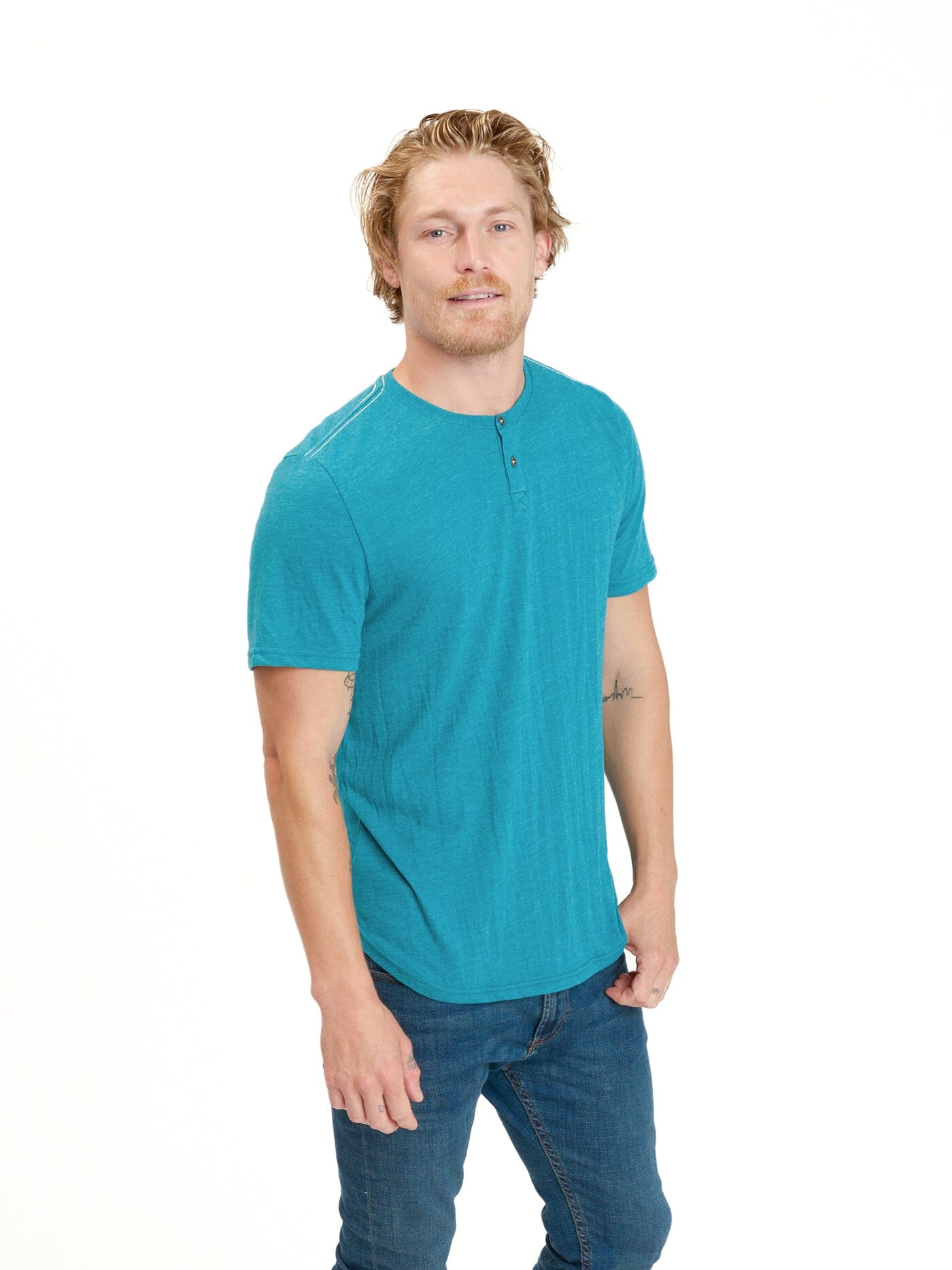 Baseline Short Sleeve Triblend Henley