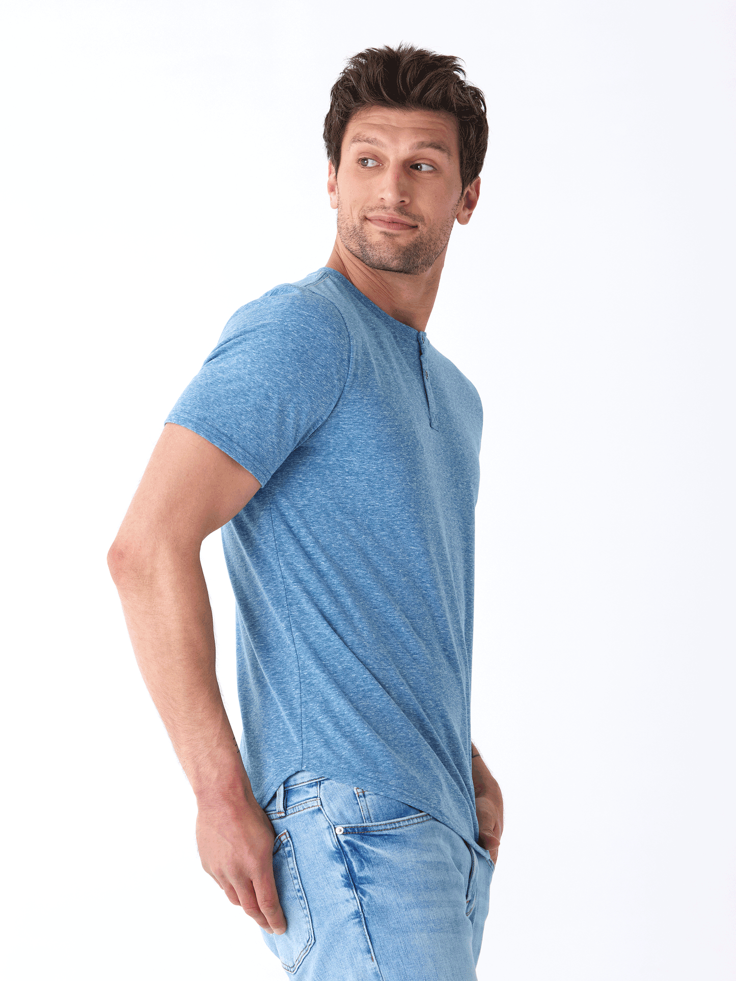 Baseline Short Sleeve Triblend Henley