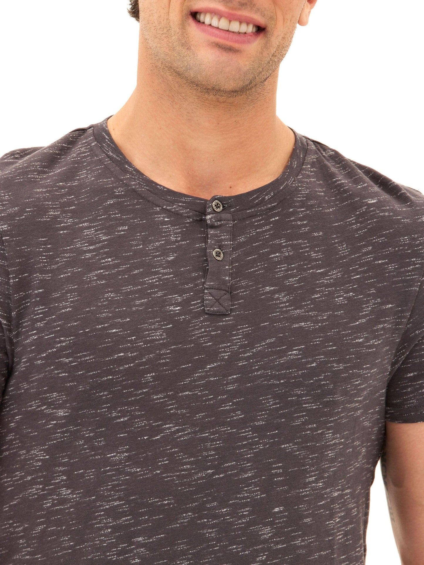 Two Tone Slub Jersey Henley