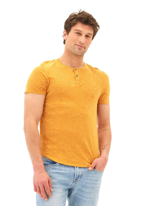 Two Tone Slub Jersey Henley